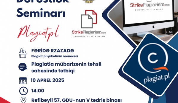“Plagiatla mübarizənin təhsil sahəsində tətbiqi” mövzusunda seminar keçiriləcək