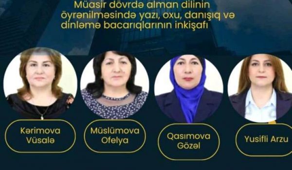 Alman dili kafedrasının müəllimləri tərəfindən alman dilində yazı, oxu, danışıq və dinləmə bacarıqlarının inkişafına dair  seminarlar təşkil olunacaq